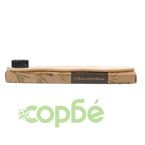 Bamboo Toothbrush - Charcoal Medium Soft ➤ топ цена ➤ sorbe.bg