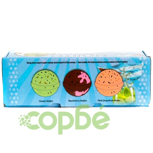 Set of Three Mojito Bath Bombs ➤ топ цена ➤ sorbe.bg