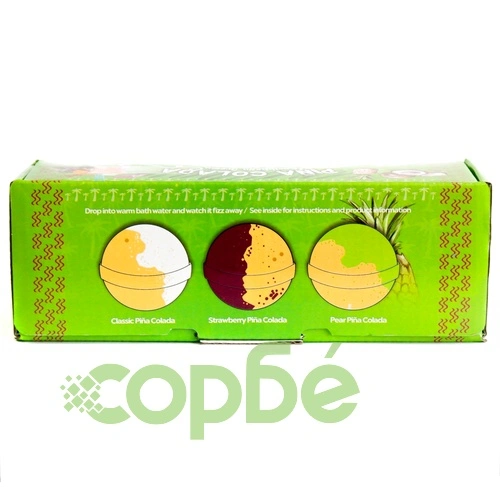 Set of Three Piña Colada Bath Bombs ➤ топ цена ➤ sorbe.bg