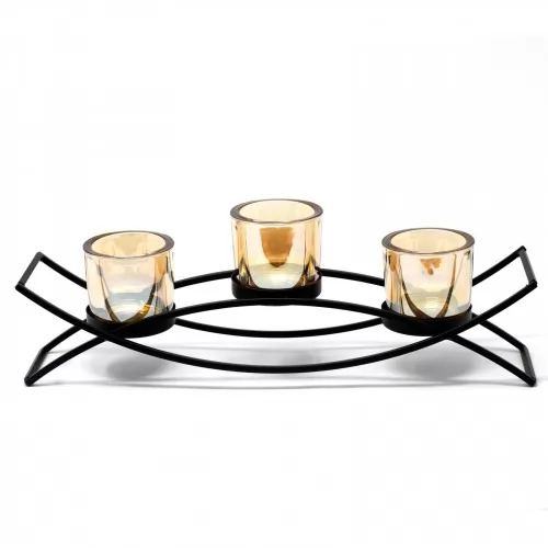 Centrepiece Iron Votive Candle Holder - 3 Cup Silluethe ➤ топ цена ➤ sorbe.bg