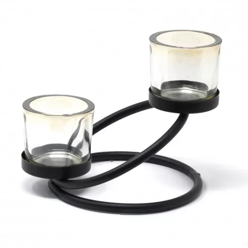 Centrepiece Iron Votive Candle Holder - 2 Cup Double Step ➤ топ цена ➤ sorbe.bg