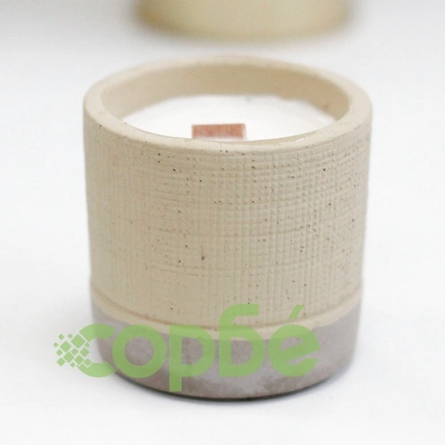 Pot Concrete Soy Candle - Grey - Coffee in the Club ➤ топ цена ➤ sorbe.bg