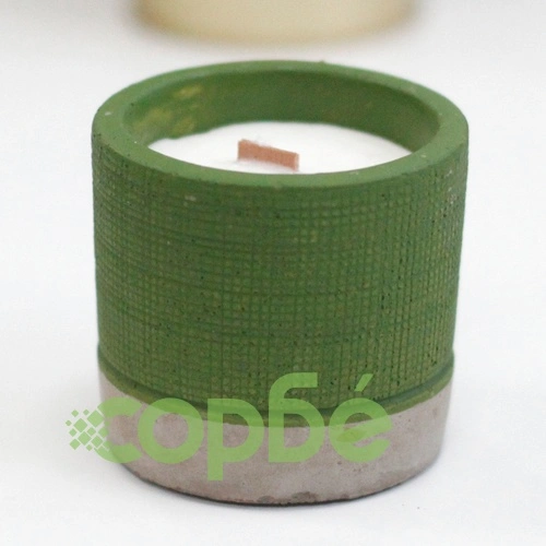 Pot Concrete Soy Candle - Green - Sea Moss and Herbs ➤ топ цена ➤ sorbe.bg