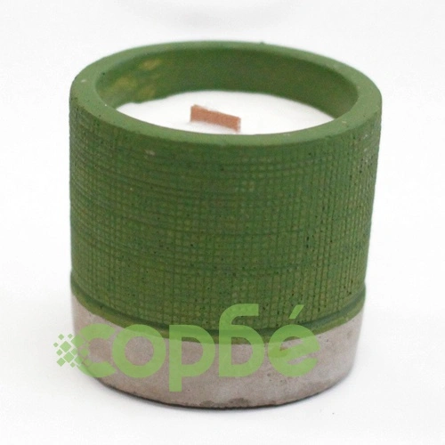 Pot Concrete Soy Candle - Green - Sea Moss and Herbs ➤ топ цена ➤ sorbe.bg