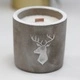 Med Concrete Soy Candle - Stag Head - Whiskey and Woodsmoke
