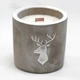 Med Concrete Soy Candle - Stag Head - Whiskey and Woodsmoke