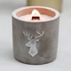 Med Concrete Soy Candle - Stag Head - Whiskey and Woodsmoke