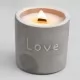 Med Concrete Soy Candle  - Love - Purple Fig and Casis