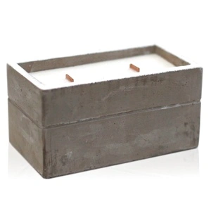 Large Concrete Soy Candle  - Clove and Dark Sandal