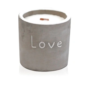 Med Concrete Soy Candle  - Love - Purple Fig and Casis