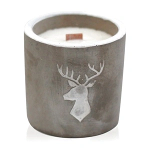 Med Concrete Soy Candle - Stag Head - Whiskey and Woodsmoke