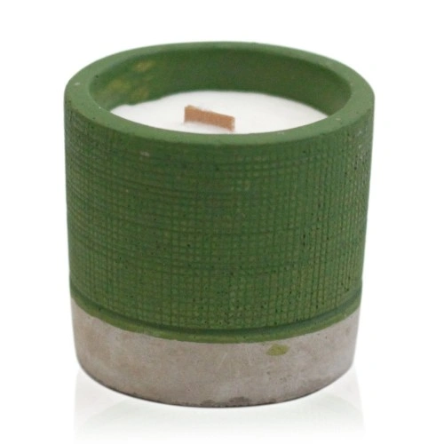 Pot Concrete Soy Candle - Green - Sea Moss and Herbs ➤ топ цена ➤ sorbe.bg