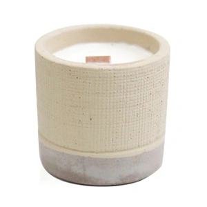 Pot Concrete Soy Candle - Grey - Coffee in the Club