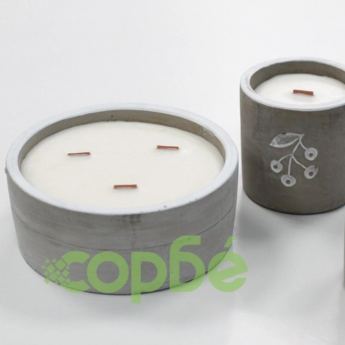 Large Concrete Soy Candle - Crushed Vanilla and Orange ➤ топ цена ➤ sorbe.bg
