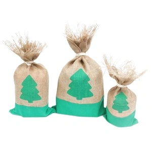 Danish Pouch Set of 3 - Green and Tree