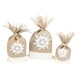 Danish Pouch Set of 3 - White and Snowflake