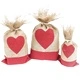 Danish Pouch Set of 3 - Red and Heart