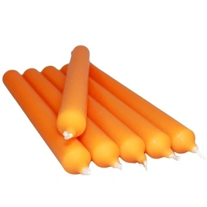 Bright Orange Dinner Candles