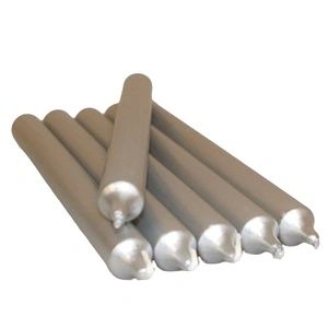 Silver Metallic Candles
