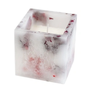 Enchanted Candle  - Large Square - Rose