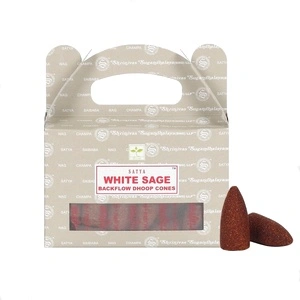 Satya Backflow Dhoop Cones - White Sage (24pcs)