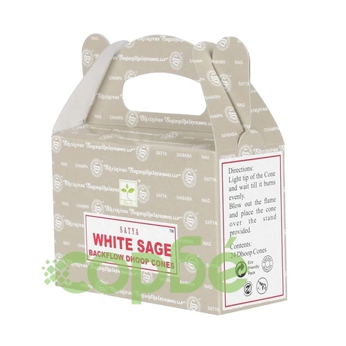 Satya Backflow Dhoop Cones - White Sage (24pcs) ➤ топ цена ➤ sorbe.bg