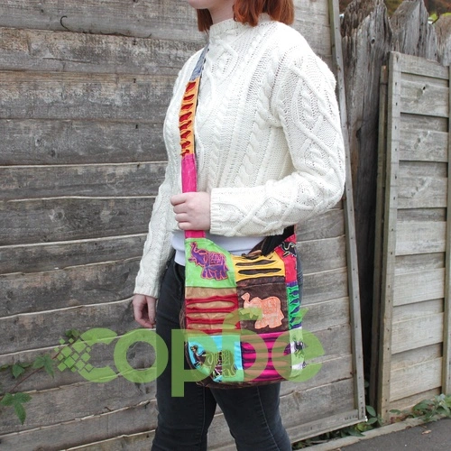 Ethnic Sling Bag - Chocolate / Elephant ➤ топ цена ➤ sorbe.bg
