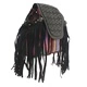 Venetian - Black Stripy With Fringe