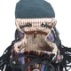 Venetian - Black Stripy With Fringe