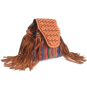 Venetian - Light Brown Stripy With Fringe
