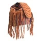 Venetian - Light Brown Stripy With Fringe