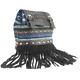 Milan - Black Stripy With Fringe