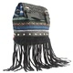 Milan - Black Stripy With Fringe