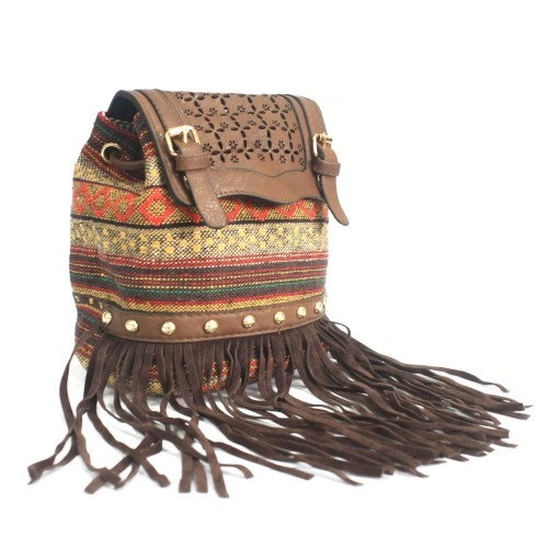 Milan - Chocolate Stripy With Fringe ➤ топ цена ➤ sorbe.bg