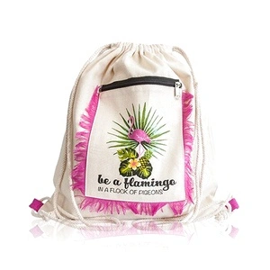 Fringe Backpack - Flamingo
