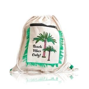 Fringe Backpack - Palm Trees