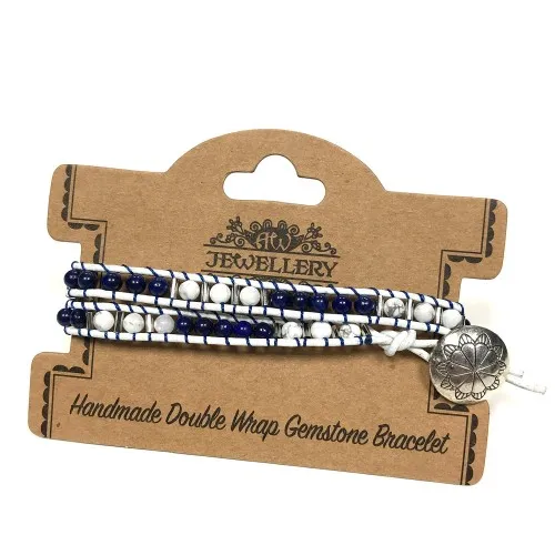 Double Wrap Bracelet - Navy Style with Lapis ➤ топ цена ➤ sorbe.bg