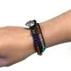 Double Wrap Bracelet - Multi Stone with Floral Detail