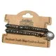Double Wrap Bracelet - Grey Stone and Mini Globes