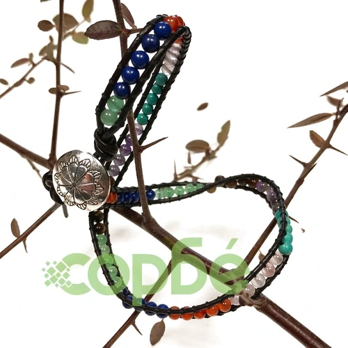 Double Wrap Bracelet - Multi Stone Chakra ➤ топ цена ➤ sorbe.bg