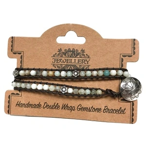 Double Wrap Bracelet - Amazonian and Flower Detail
