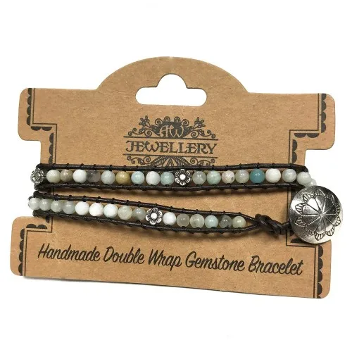 Double Wrap Bracelet - Amazonian and Flower Detail ➤ топ цена ➤ sorbe.bg