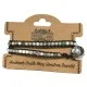 Double Wrap Bracelet - Amazonian and Flower Detail