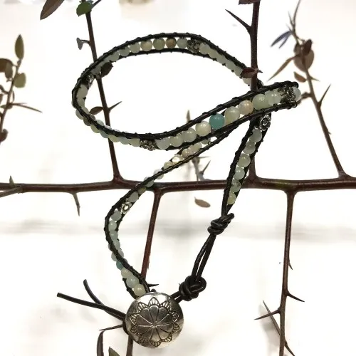 Double Wrap Bracelet - Amazonian and Flower Detail ➤ топ цена ➤ sorbe.bg