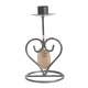 Iron Candle Holder - Single Stick Heart