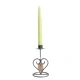 Iron Candle Holder - Single Stick Heart