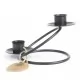 Iron Candle Holder - Double Stick Rings