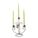 Iron Candle Holder - Tri Stick Classic