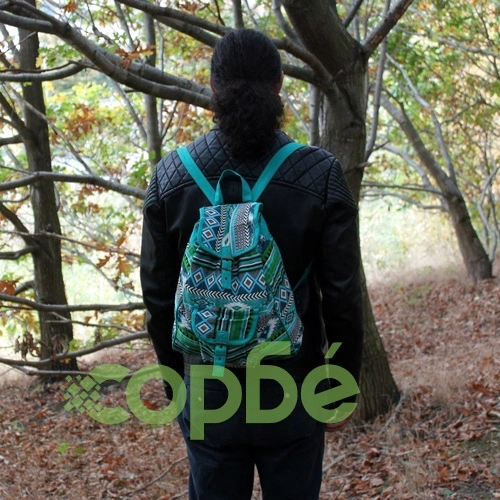 Jacquard Bag - Teal Backpack ➤ топ цена ➤ sorbe.bg