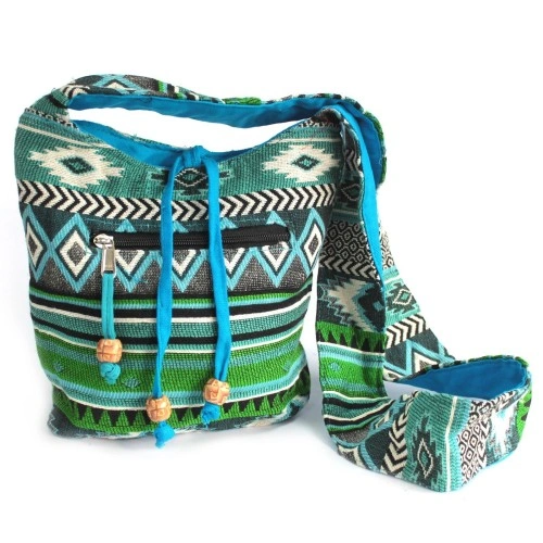 Jacquard Bag - Teal Sling Bag ➤ топ цена ➤ sorbe.bg